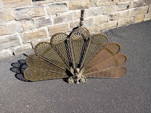 Vintage antique brass peacock - antique,