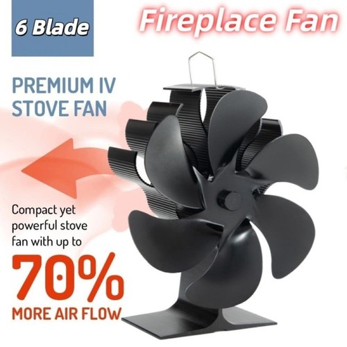Blade stove fan heat powered - fan,