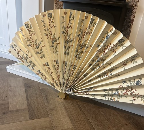 Vintage paper fan fire - vintage,