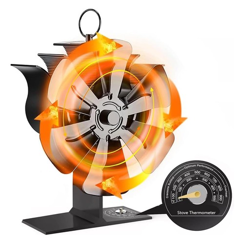 Heat powered stove fan for - heat,