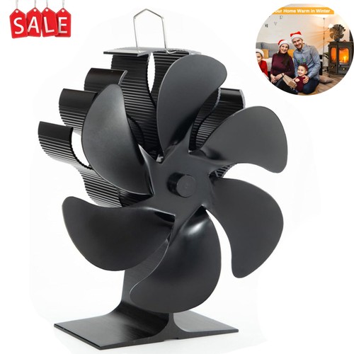Stove fan heat - powered, blade