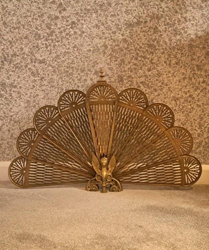 Victorian brass peacock - brass,
