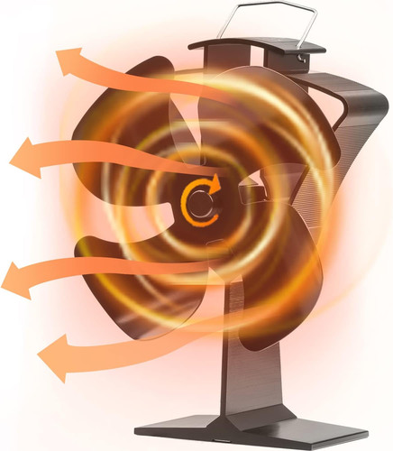 Wood stove fan - fan, burner
