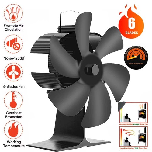 Blade stove fan heat powered - 6,